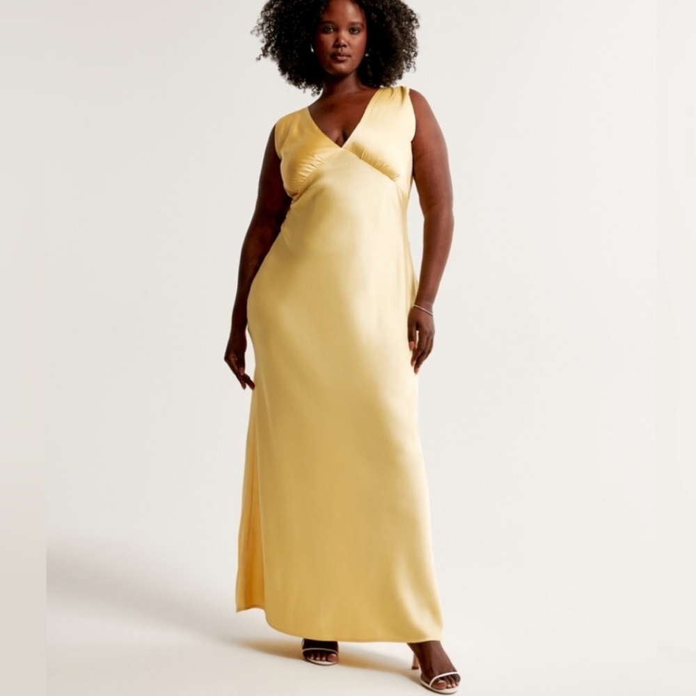 Abercrombie & Fitch One Shoulder Yellow Dress